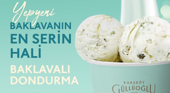 Karaköy Güllüoğlu’ndan baklavalı dondurma fotoğraf