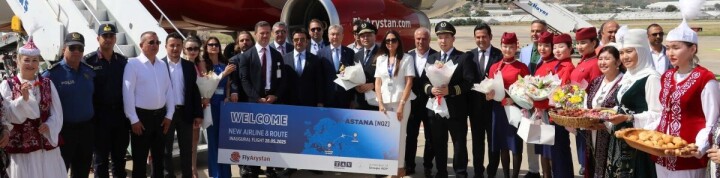 Gazipaşa-Alanya Havalimanı, FlyArsytan’ın ilk uçuşunu karşıladı fotoğraf